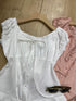 Casual Summer Lace Button Down Off-Shoulder Blouse